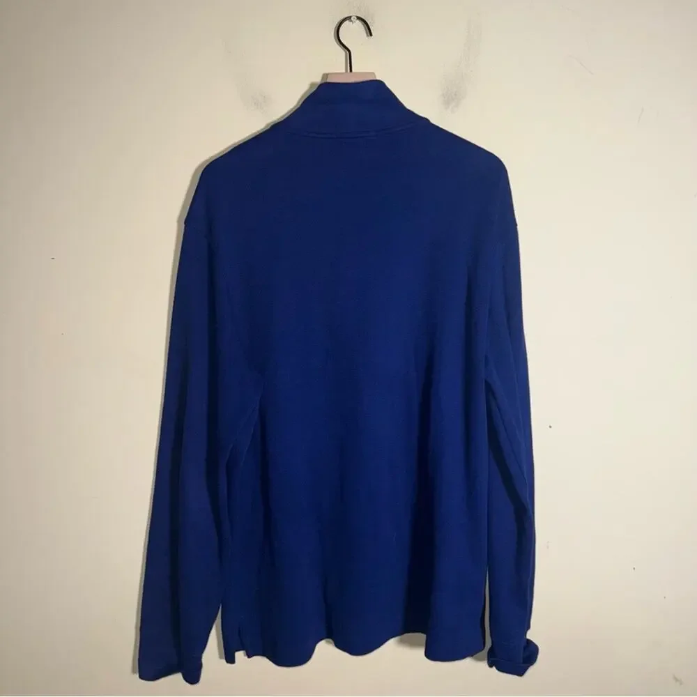 POLO RALPH LAUREN classic quiet luxury royal blue quarter zip XL